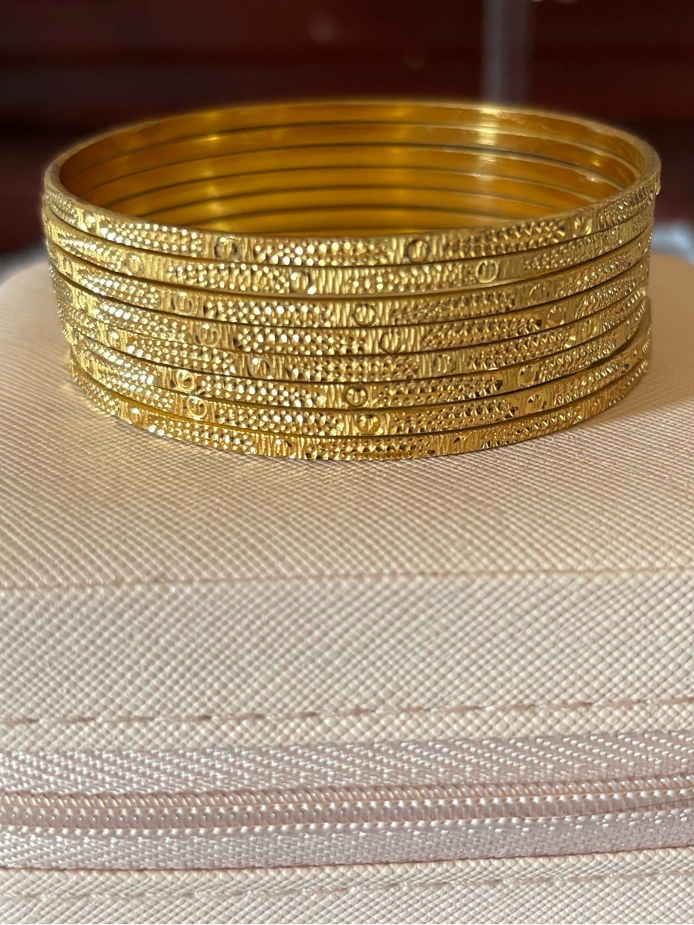 Gold Tone Bangles in Simple/Minimalist Design